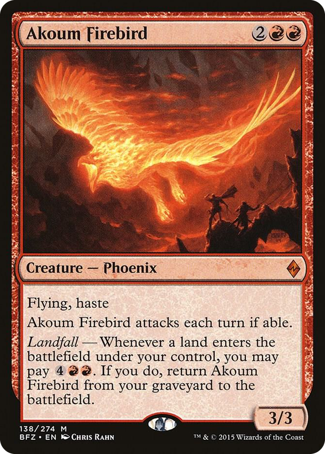 Akoum Firebird #138 M - Battle for Zendikar Pokemon card