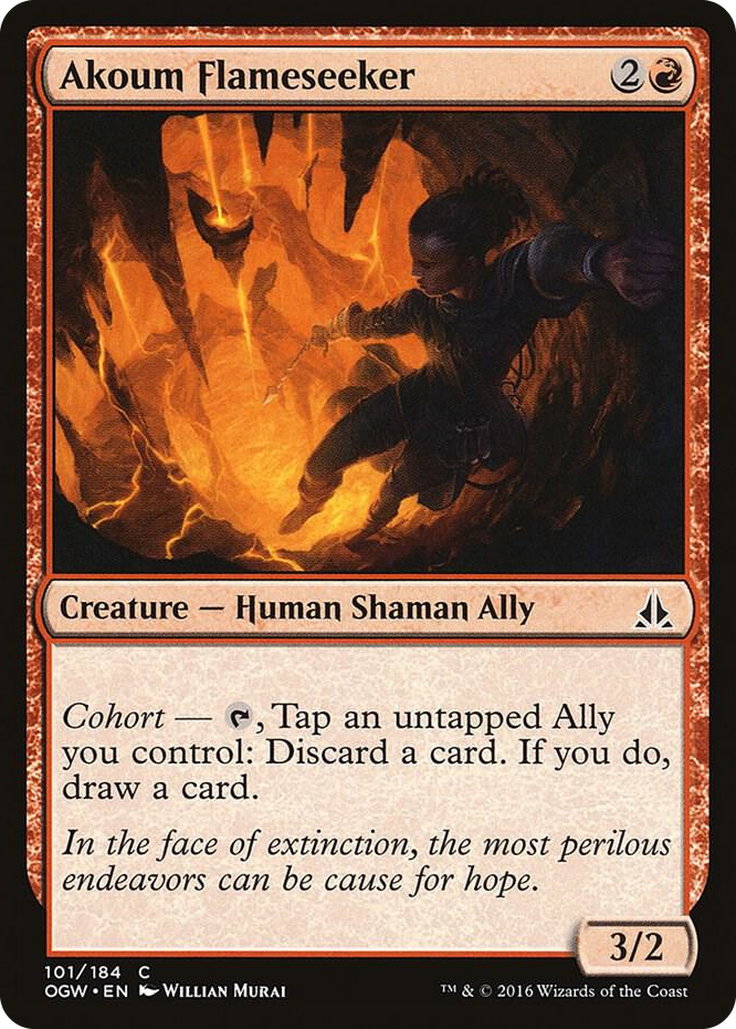 Akoum Flameseeker #101 C - Oath of the Gatewatch Pokemon card