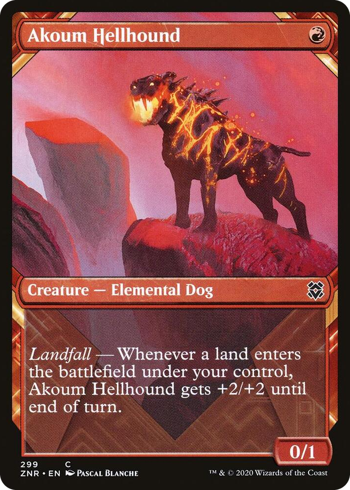 0299 Akoum Hellhound (Showcase) C Zendikar Rising