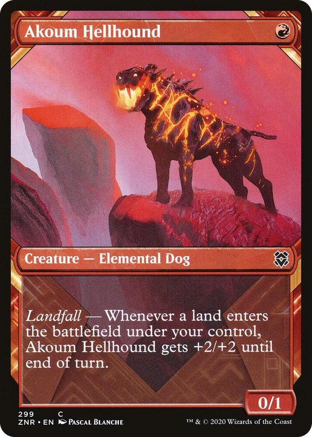 0299 Akoum Hellhound (Showcase) C Zendikar Rising
