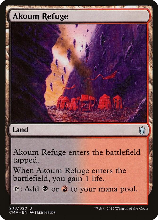 Akoum Refuge #238 U - Commander Anthology Pokemon card