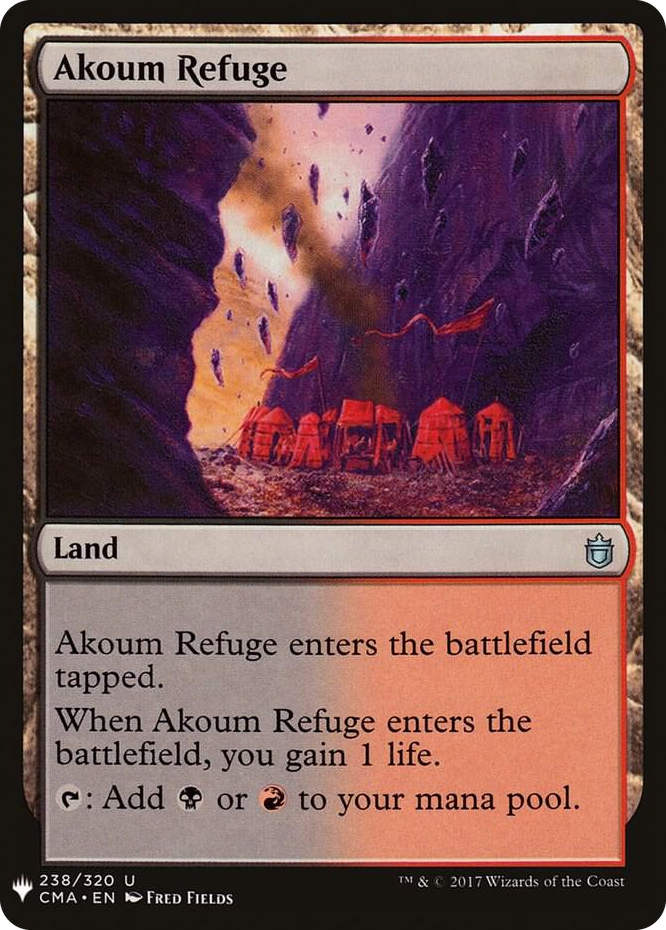 Akoum Refuge #238 U - The List Reprints Pokemon card