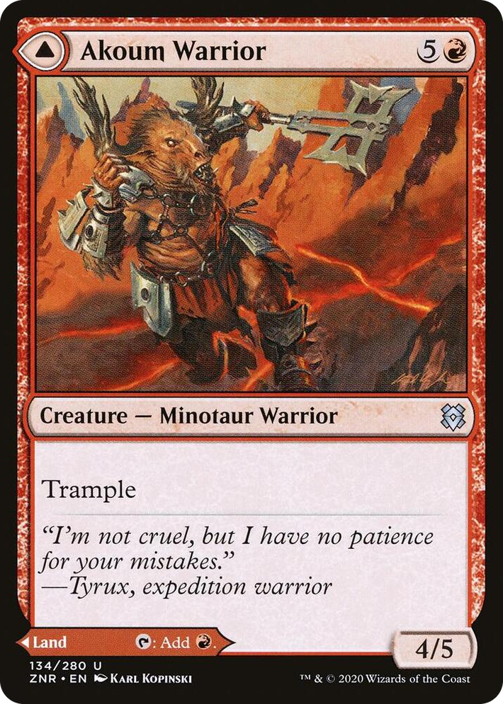 0134 Akoum Warrior U Zendikar Rising