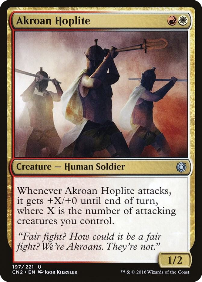 Akroan Hoplite #197 U - Conspiracy: Take the Crown Pokemon card
