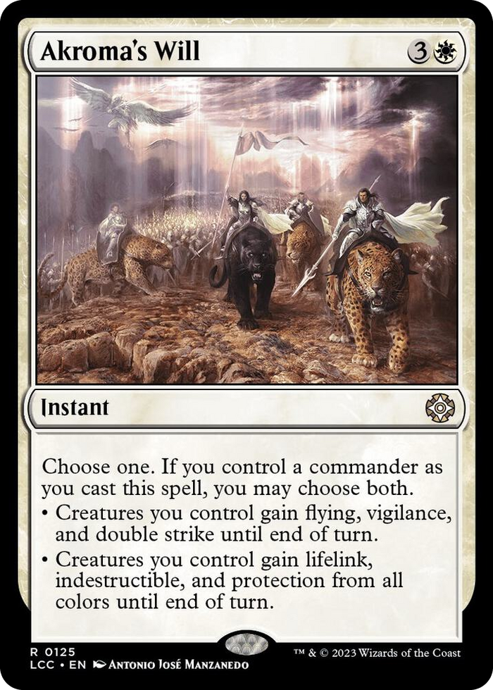 Akroma's Will #125 R - Commander: The Lost Caverns of Ixalan Pokemon card