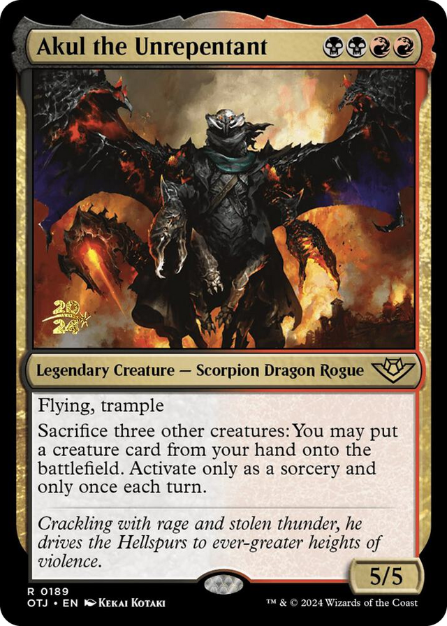 0189 Akul the Unrepentant R Prerelease Cards