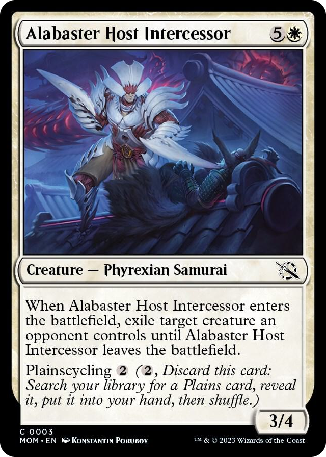 Alabaster Host Intercessor #3 C - March of the Machine Pokemon card