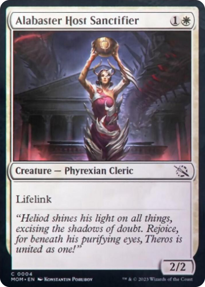 Alabaster Host Sanctifier #4 C - March of the Machine Pokemon card