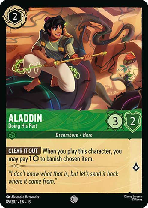 Aladdin - Doing His Part #85 Common - Attack of the Vine! Pokemon card