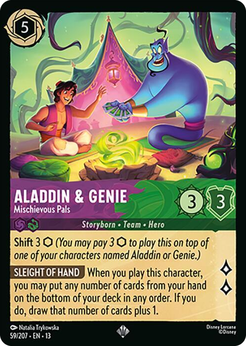 0059 Aladdin & Genie - Mischievous Pals Super Rare Attack of the Vine!