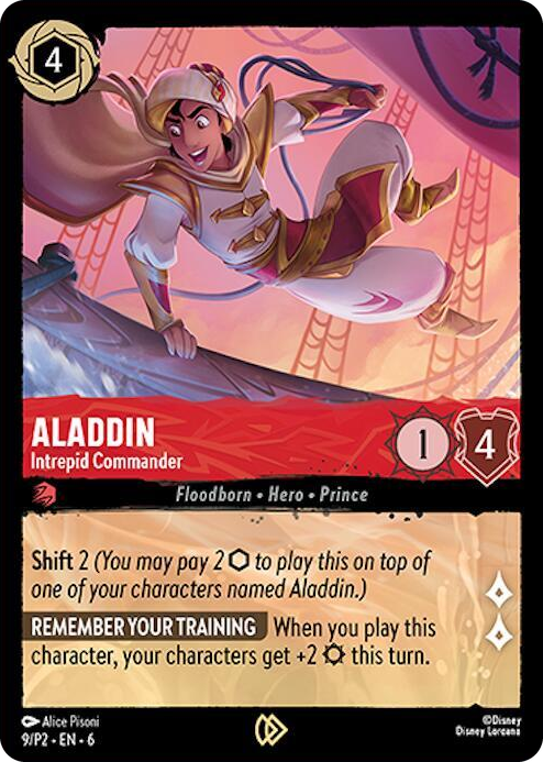 Aladdin - Intrepid Commander #9 Promo - Disney Lorcana Promo Cards Pokemon card