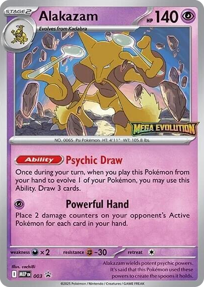 0003 Alakazam - 003 Promo Mega Evolution Promo