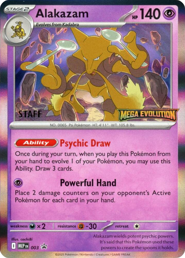 0003 Alakazam - 003 [Staff] Promo Mega Evolution Promo