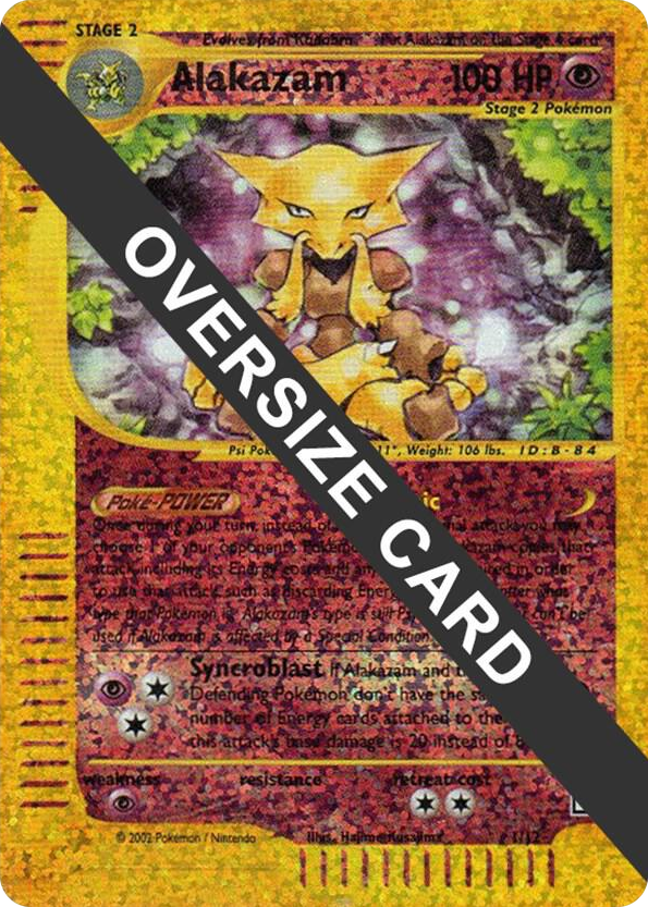 0001 Alakazam - 1/12 (Box Topper) Promo Jumbo Cards