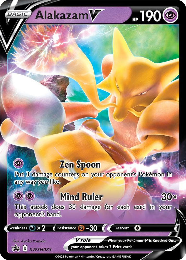 0083 Alakazam V - SWSH083 Promo Sword & Shield Promo Cards