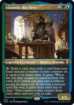 0523 Alaundo the Seer (Foil Etched) R Commander Legends: Battle for Baldur's Gate