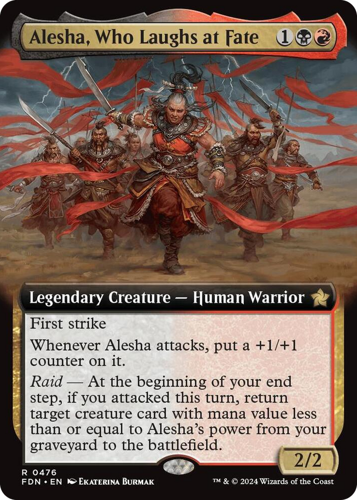 Alesha, Who Laughs at Fate (Extended Art) #476 R - Foundations Pokemon card
