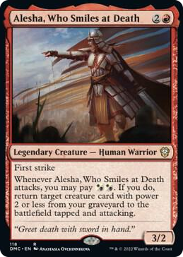 0118 Alesha, Who Smiles at Death R Commander: Dominaria United