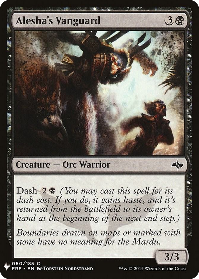 0060 Alesha's Vanguard C The List Reprints