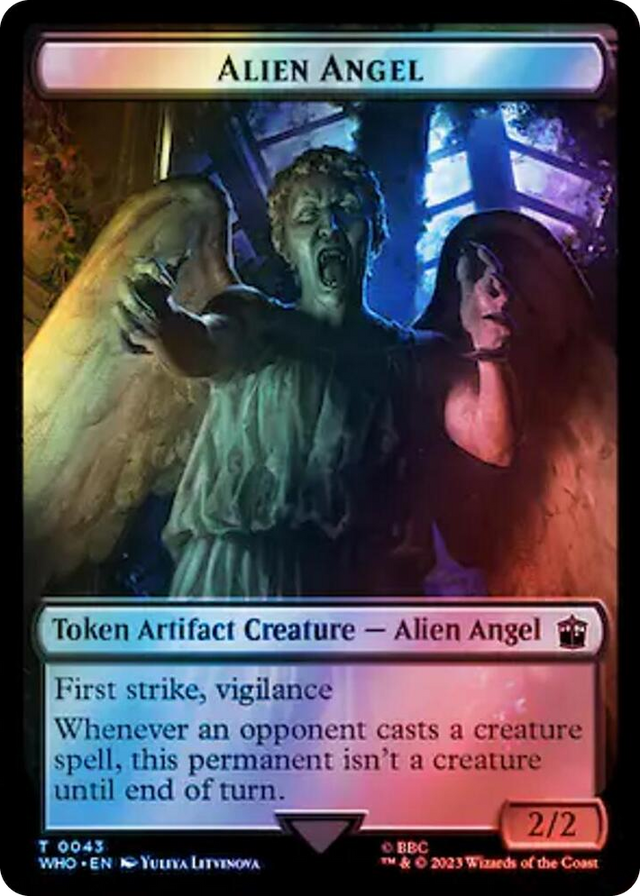 0043 Alien Angel // Mutant Double-Sided Token (Surge Foil) T Universes Beyond: Doctor Who