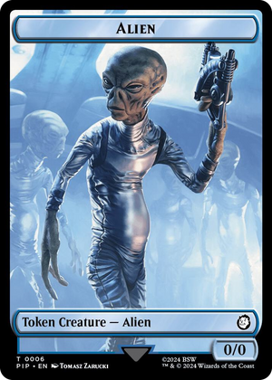 0006 Alien // Clue Double-Sided Token T Universes Beyond: Fallout
