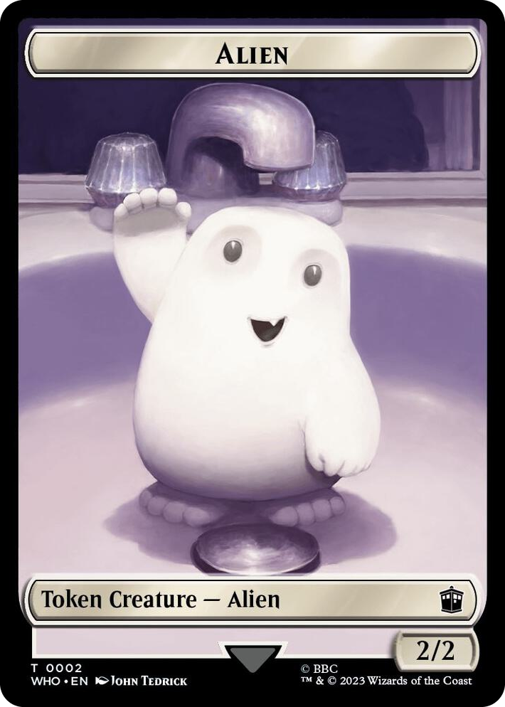 0002 Alien // Dinosaur Double-Sided Token T Universes Beyond: Doctor Who