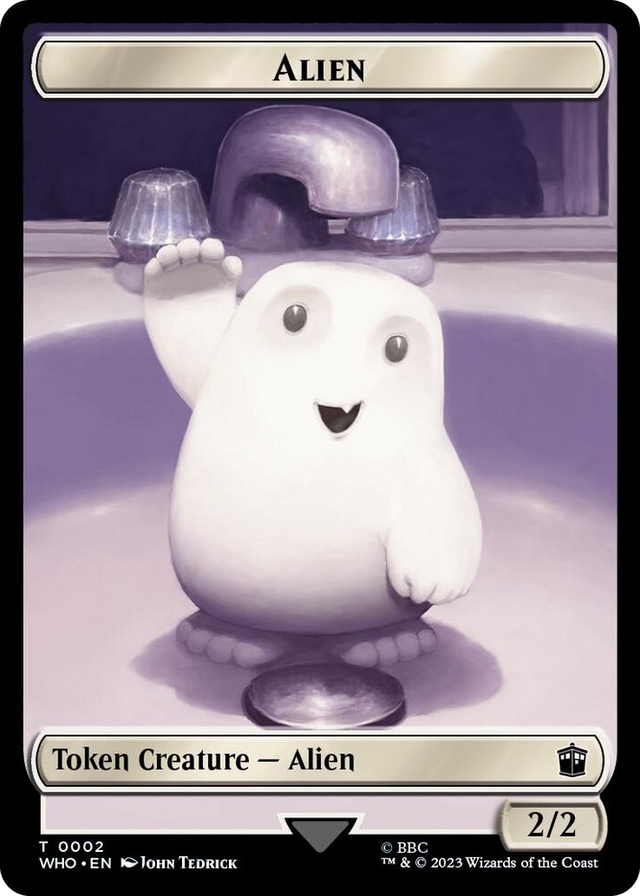0002 Alien // Dinosaur Double-Sided Token T Universes Beyond: Doctor Who