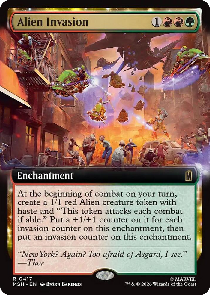 Alien Invasion (Extended Art) #417 R - Marvel Super Heroes Pokemon card