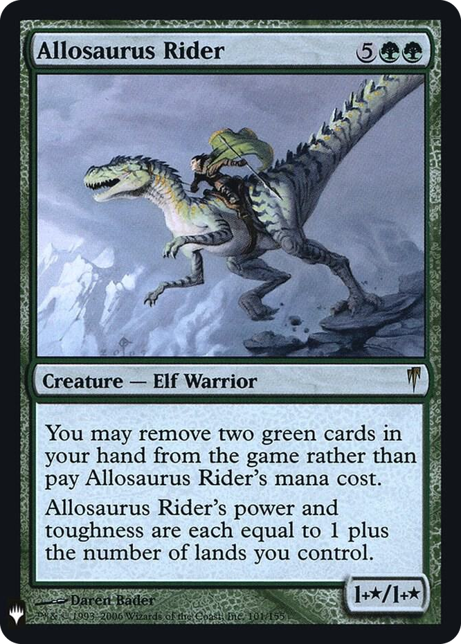 Allosaurus Rider #101 R - The List Reprints Pokemon card