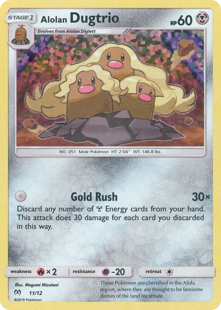 0011 Alolan Dugtrio Promo McDonald's Promos 2019