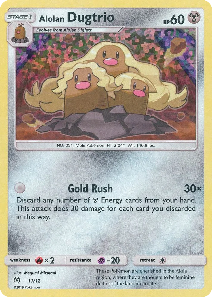 0011 Alolan Dugtrio Promo McDonald's Promos 2019