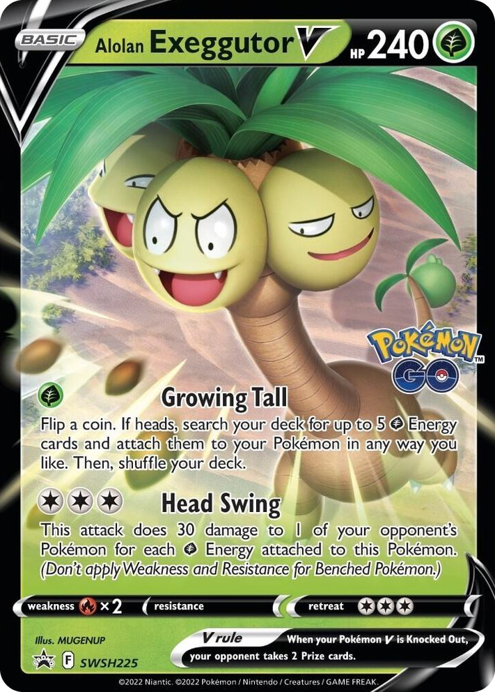 0225 Alolan Exeggutor V - SWSH225 Promo Sword & Shield Promo Cards