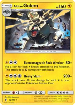 0042 Alolan Golem - 42/145 (Cosmos Holo) Promo Blister Exclusives