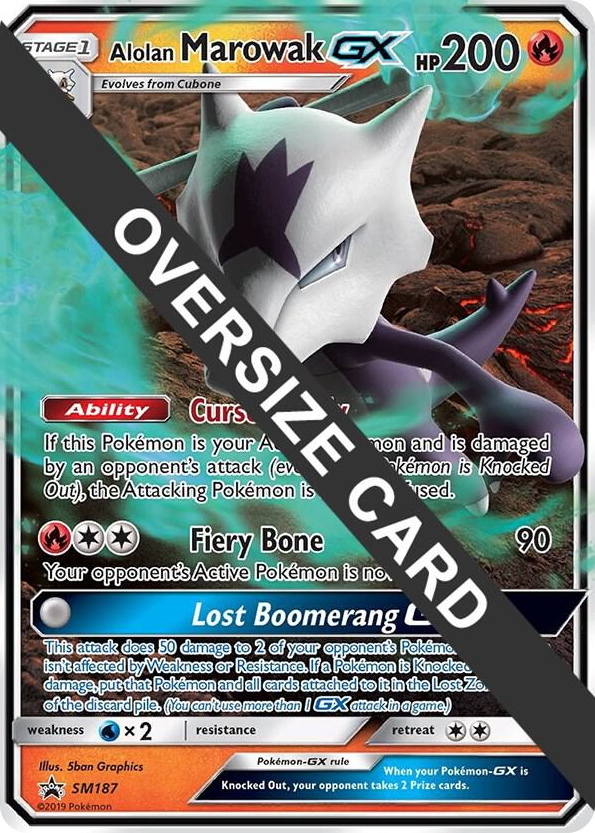 SM187 Alolan Marowak GX - SM187 Promo Jumbo Cards