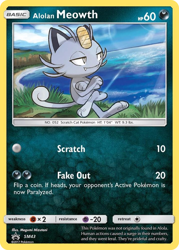 SM043 Alolan Meowth - SM43 Promo SM Promos
