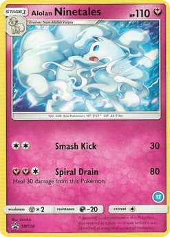 SM128 Alolan Ninetales (17) Promo SM Trainer Kit: Alolan Sandslash & Alolan Ninetales