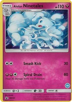 SM128 Alolan Ninetales (30) Promo SM Trainer Kit: Alolan Sandslash & Alolan Ninetales