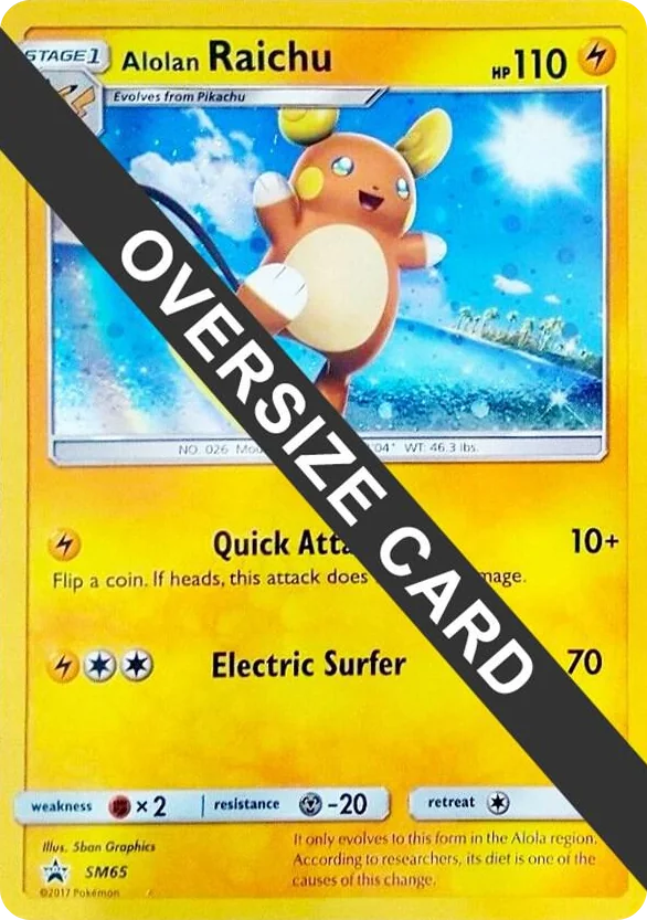 SM065 Alolan Raichu - SM65 Promo Jumbo Cards