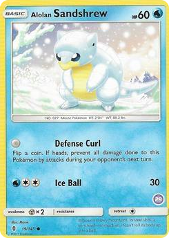 0019 Alolan Sandshrew (29) Common SM Trainer Kit: Alolan Sandslash & Alolan Ninetales