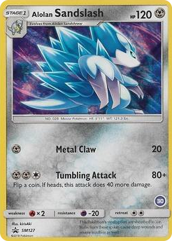 SM127 Alolan Sandslash (30) Promo SM Trainer Kit: Alolan Sandslash & Alolan Ninetales