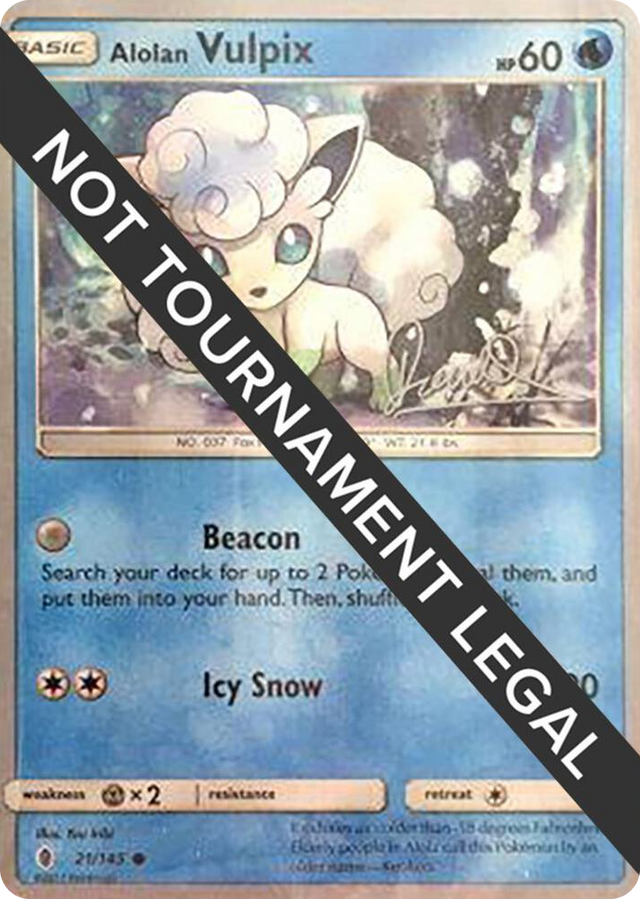 0021 Alolan Vulpix - 2017 (Diego Cassiraga) Common World Championship Decks