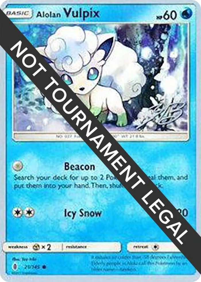 0021 Alolan Vulpix - 2017 (Zachary Bokhari) Common World Championship Decks