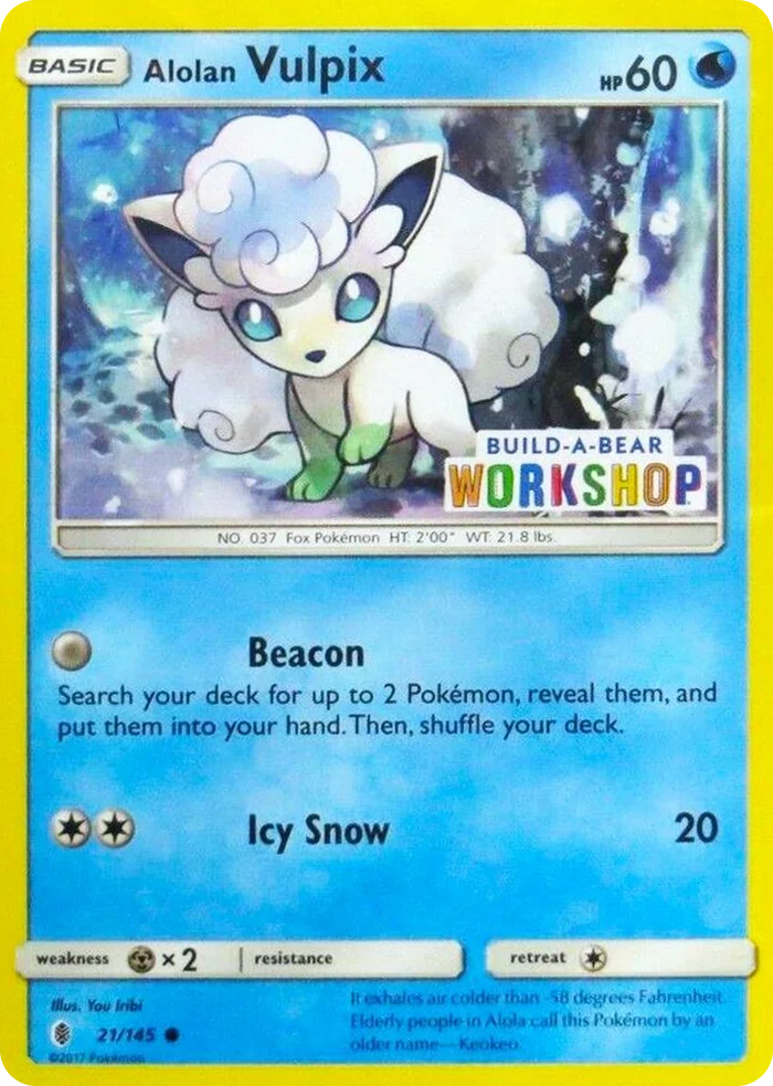 0021 Alolan Vulpix - 21/145 (Build-A-Bear Workshop Exclusive) Promo Miscellaneous Cards & Products