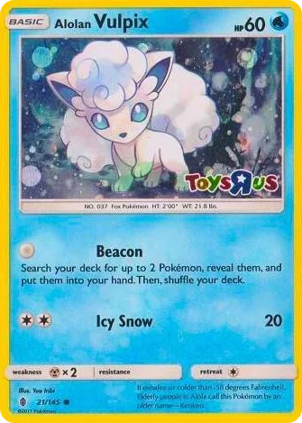 0021 Alolan Vulpix - 21/145 (Toys R Us Promo) Promo Miscellaneous Cards & Products