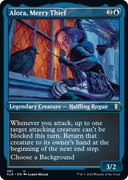 0481 Alora, Merry Thief (Foil Etched) U Commander Legends: Battle for Baldur's Gate