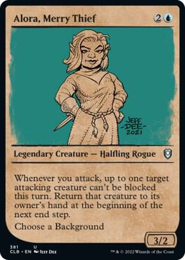 Alora, Merry Thief (Showcase) #381 U - Commander Legends: Battle for Baldur's Gate Pokemon card