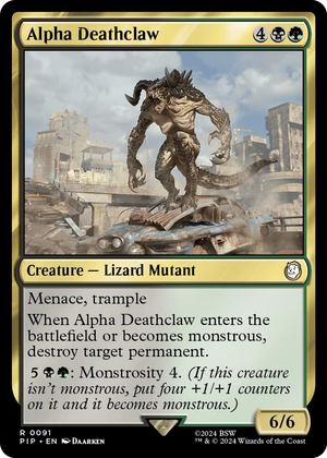 0091 Alpha Deathclaw R Universes Beyond: Fallout