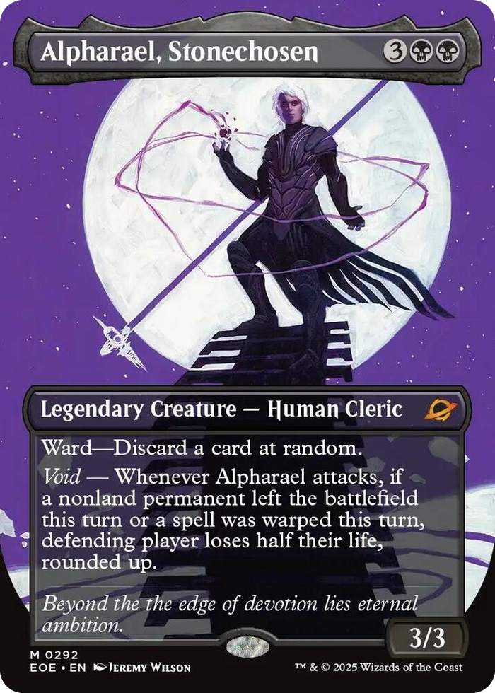 Alpharael, Stonechosen (Borderless) #292 M - Edge of Eternities Pokemon card