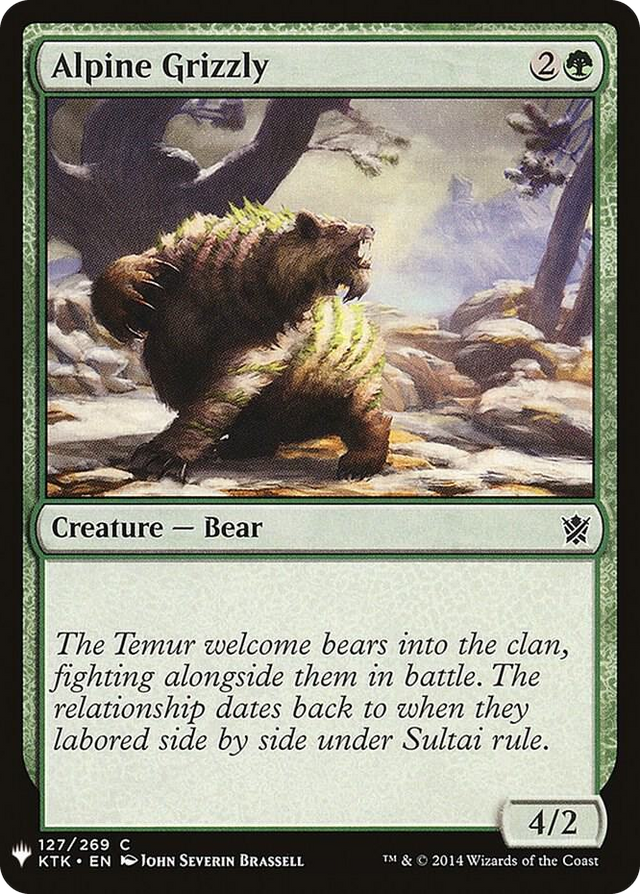 0127 Alpine Grizzly C The List Reprints