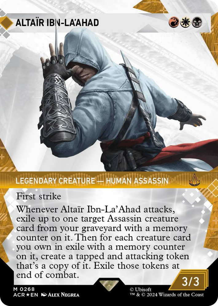 0268 Altair Ibn-La'Ahad (Showcase) (Textured Foil) M Universes Beyond: Assassin's Creed
